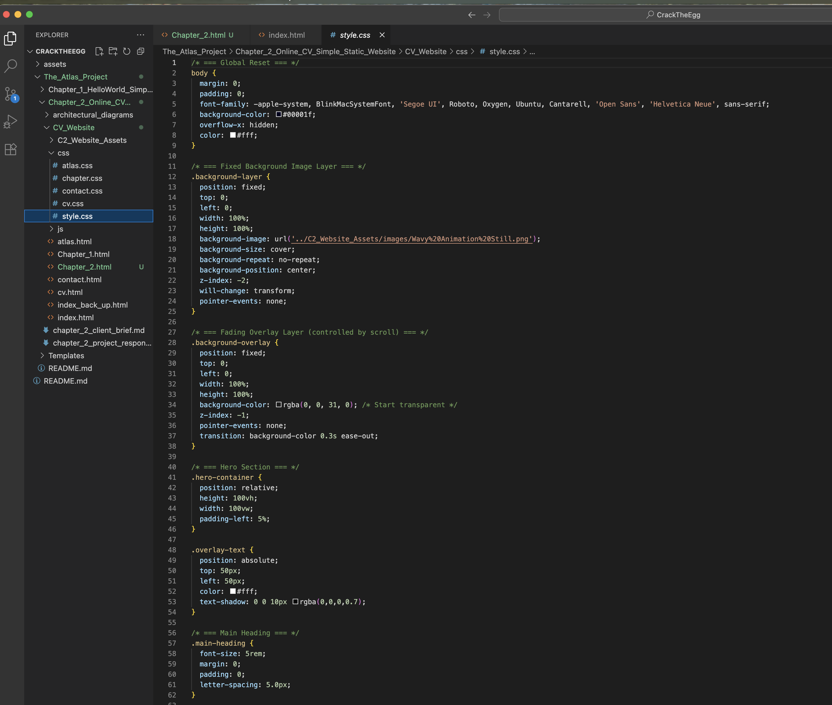 Chapter 2 HTML Code Snippet